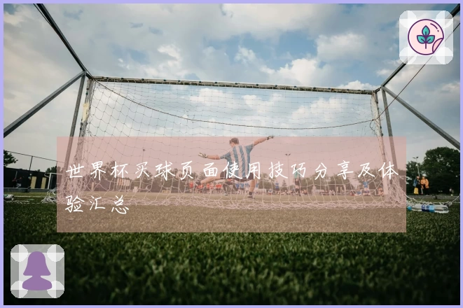 世界杯买球页面使用技巧分享及体验汇总